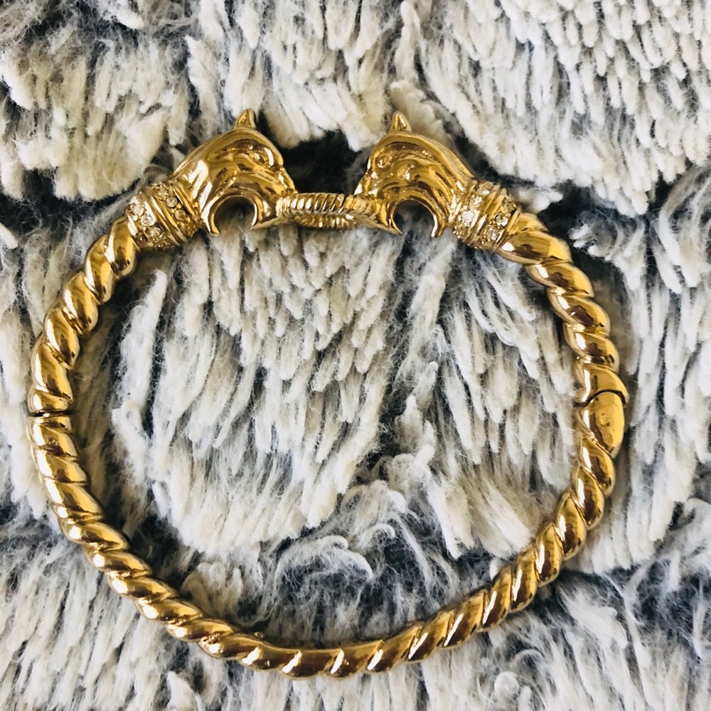 Gold Animal Head Bracelet